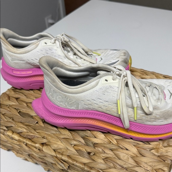 Hoka Women's Cream and Pink Athletic Shoes - Picture 4 of 4